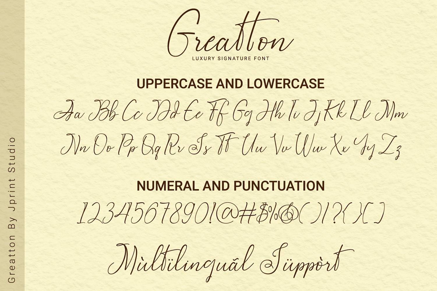 Greatton Font sample