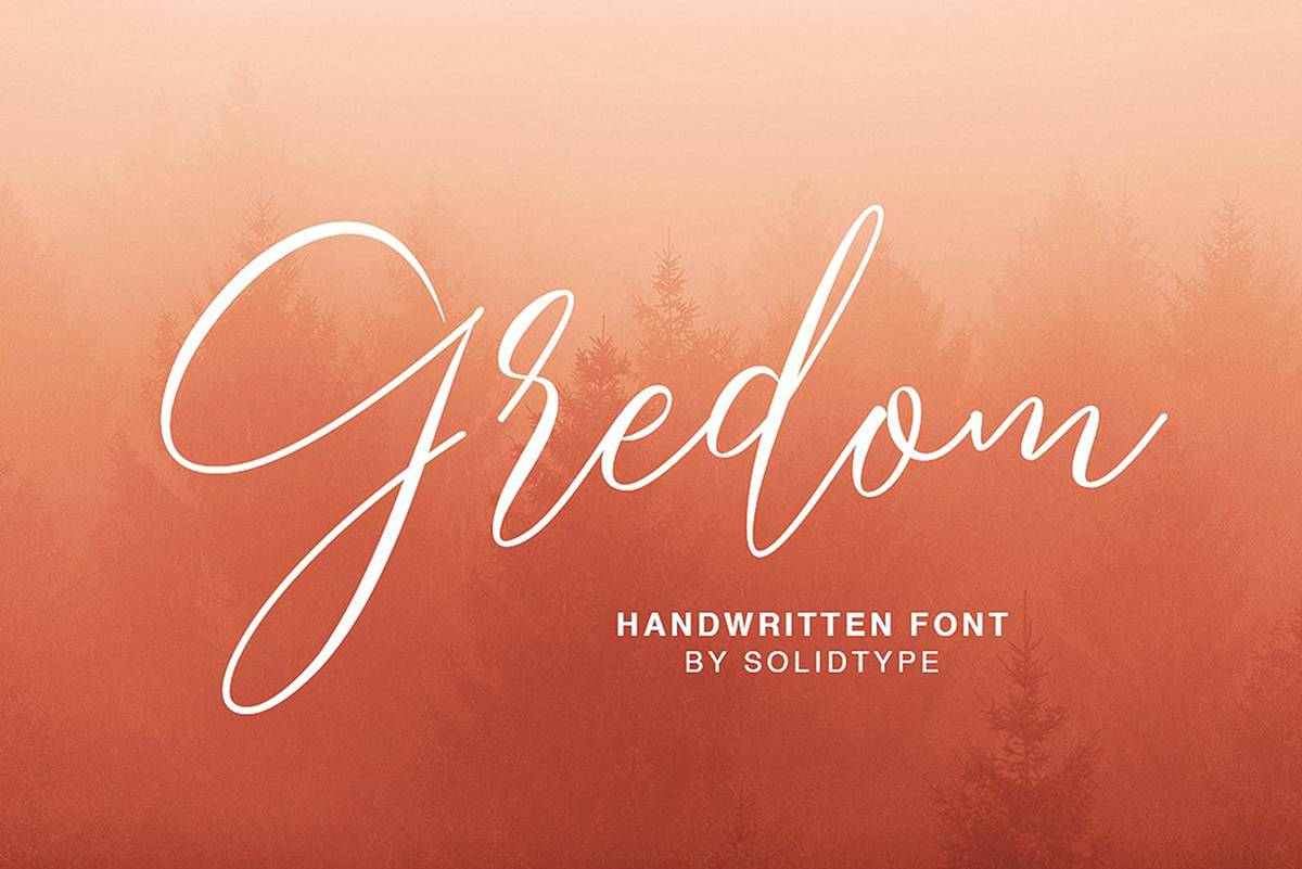 Gredom Font sample