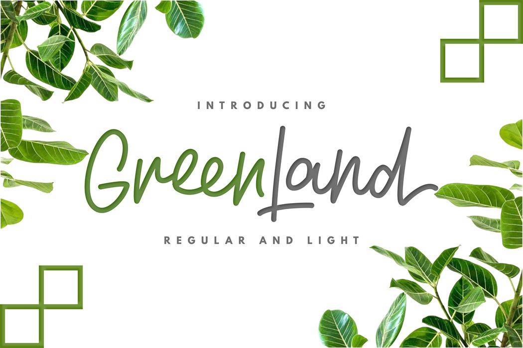 Greenland Font sample