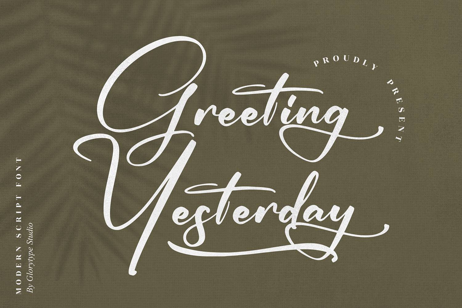 Greeting Yesterday Font sample
