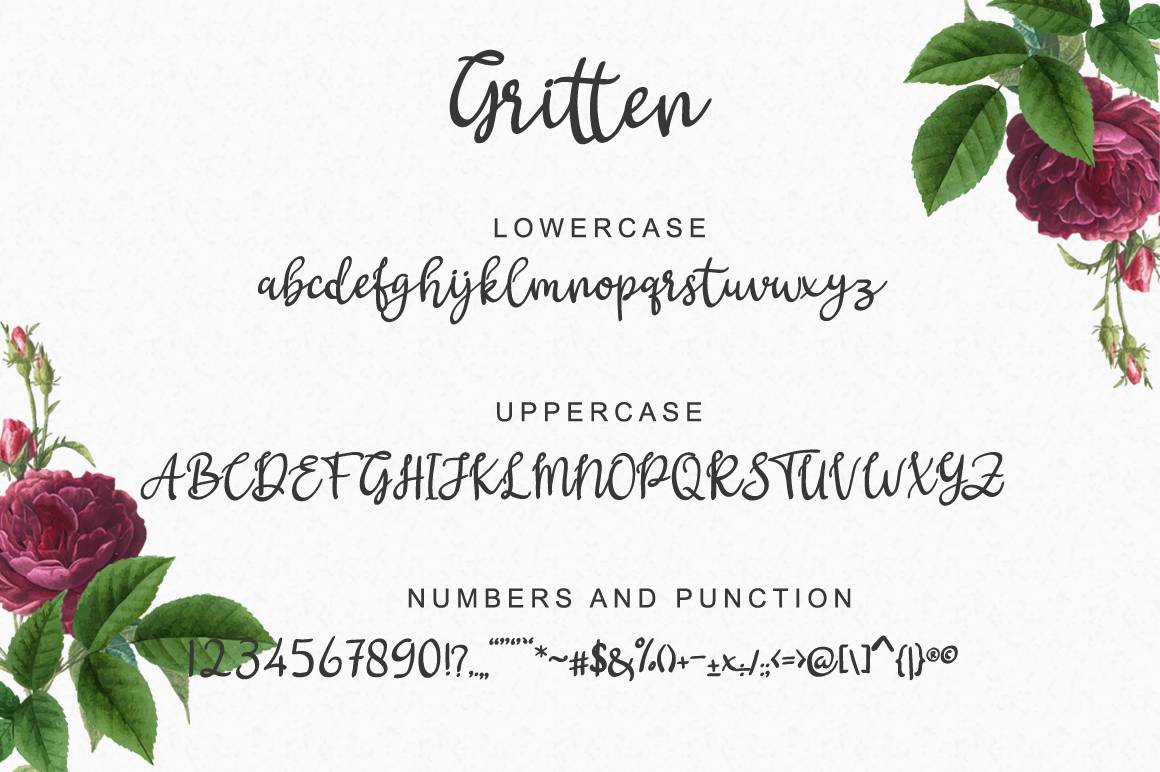 Gritten Font sample