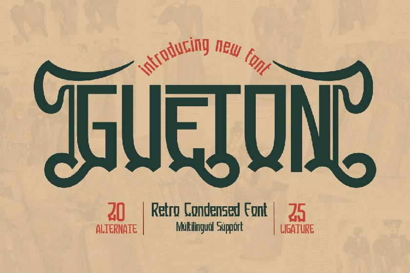 Gueton Font sample