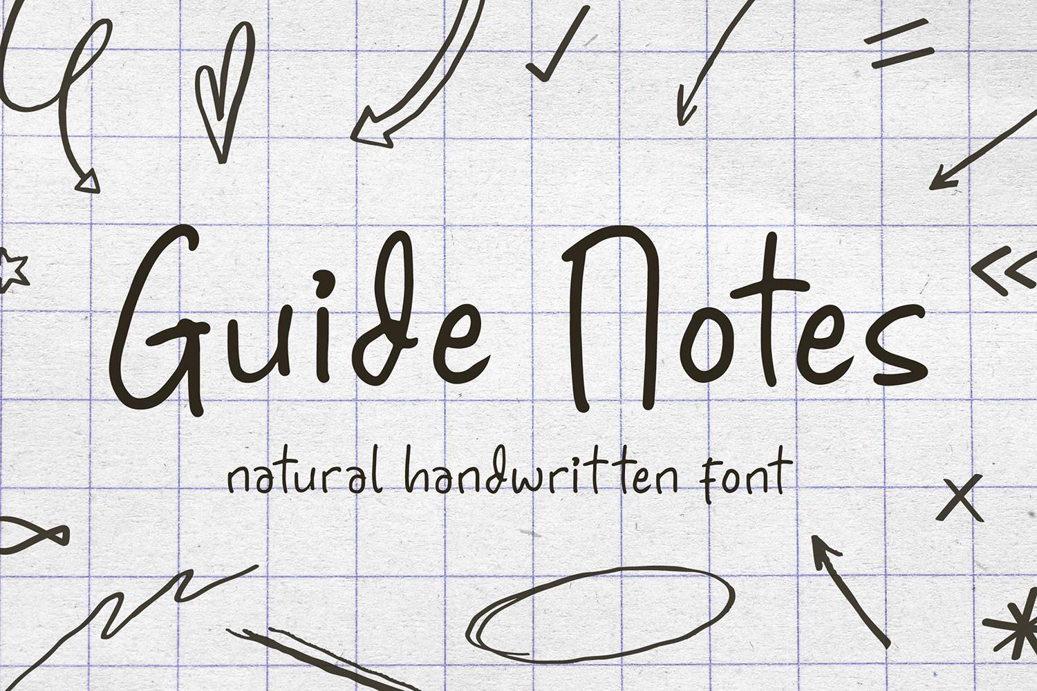 Guide Notes Font sample