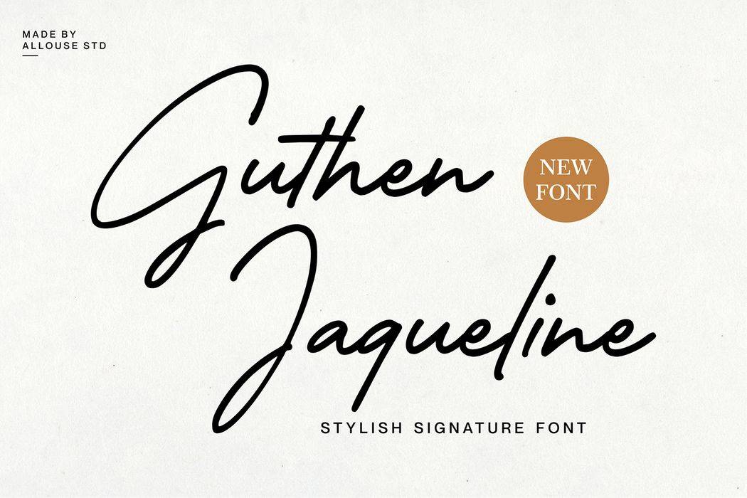 Guthen Jaqueline Font sample