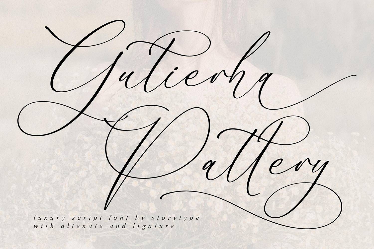 Gutierha Pattery Font sample
