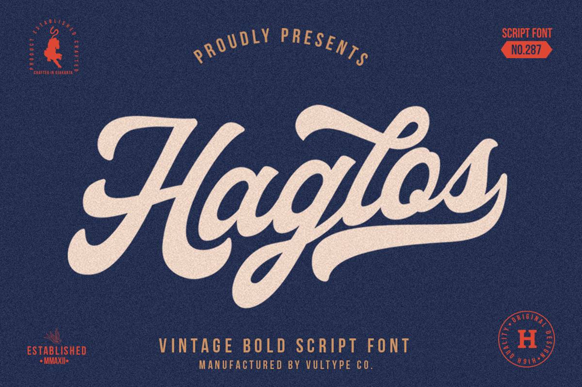 Haglos Font sample