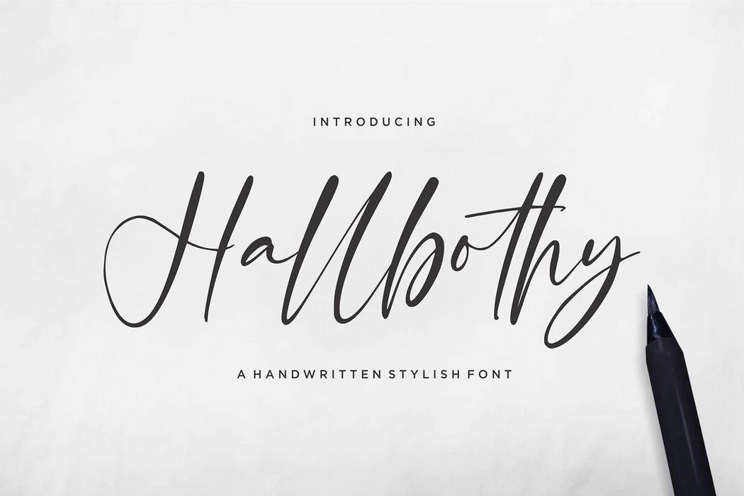 Hallbothy Font sample