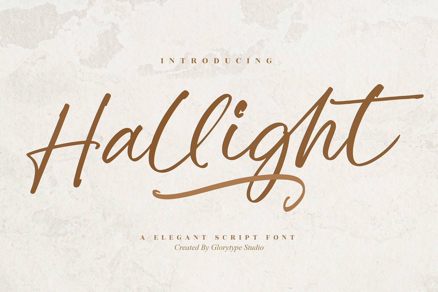 Hallight Font sample