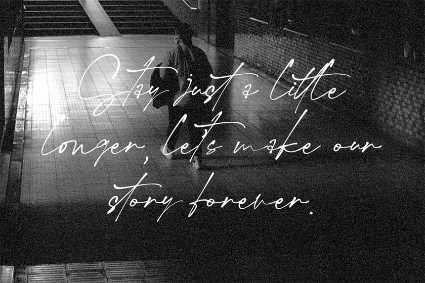 Hallimun Signature Font sample