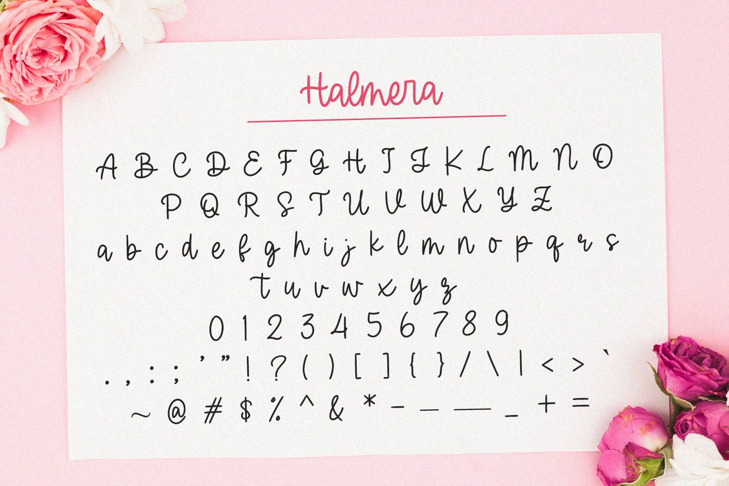 Halmera Font sample