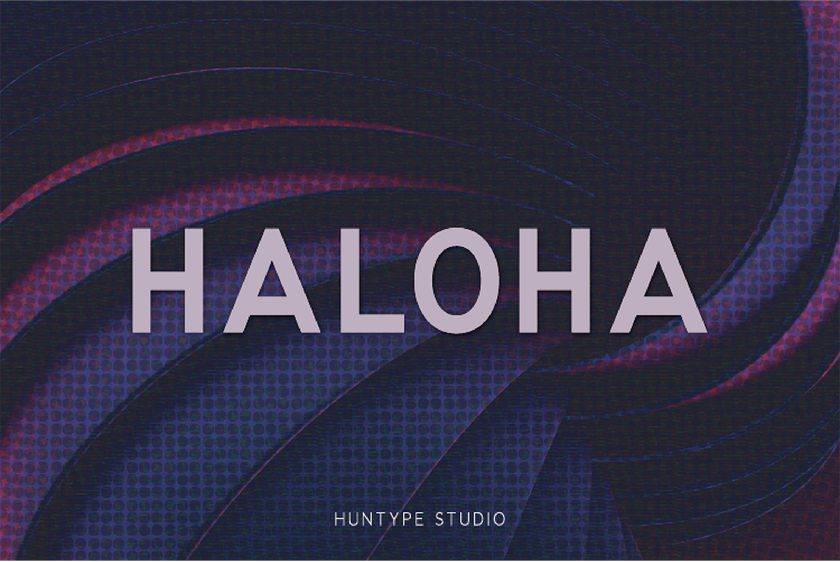 Haloha Font sample