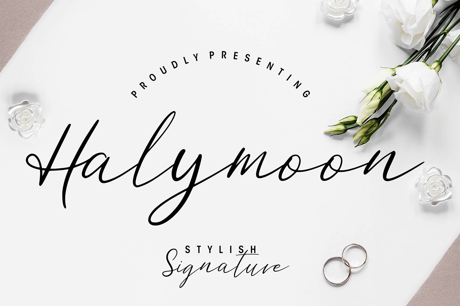 Halymoon Font sample