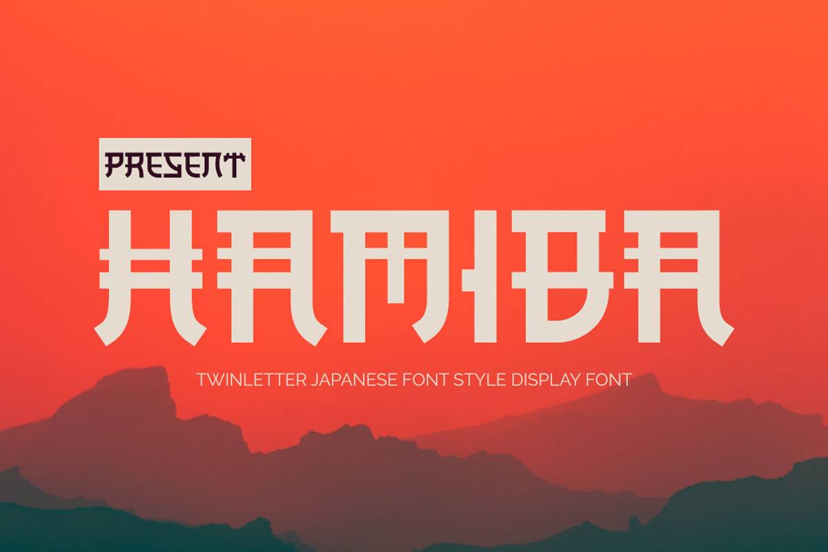 Hamiba Font sample