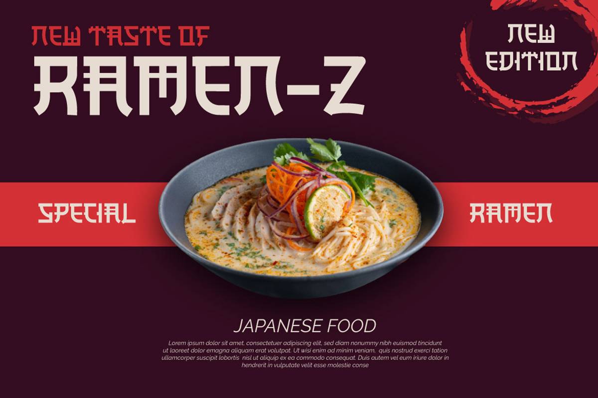 Hamiba Font sample