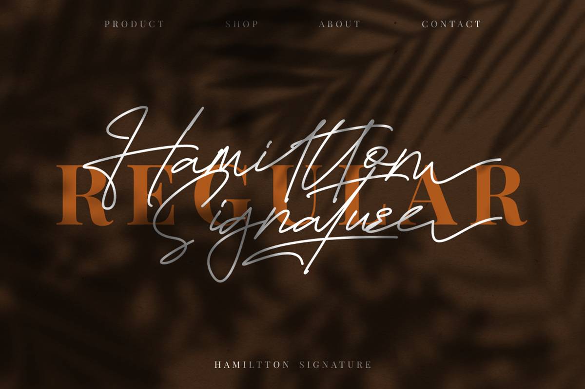 Hamiltton Signature Font sample