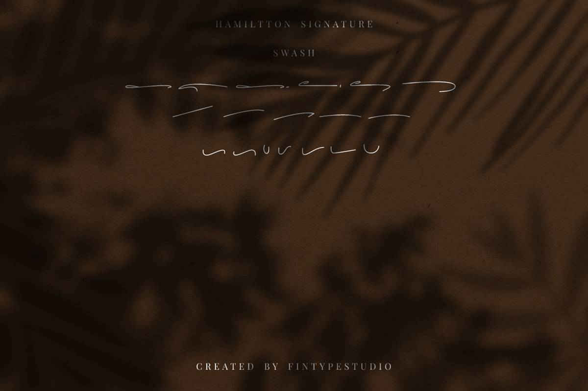 Hamiltton Signature Font sample