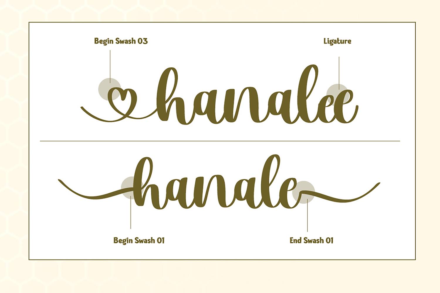 Hanale Font sample