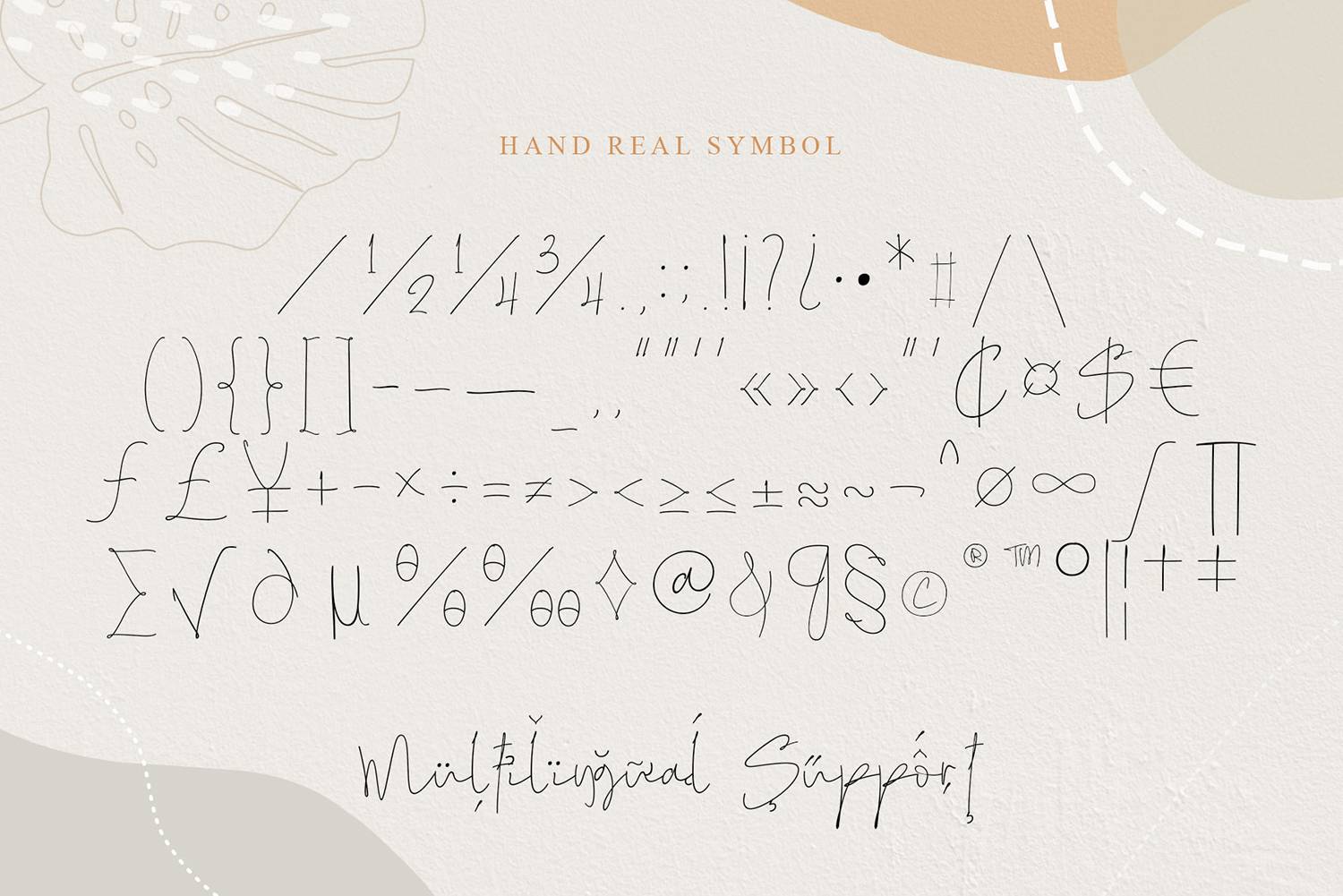 Hand Real Font sample