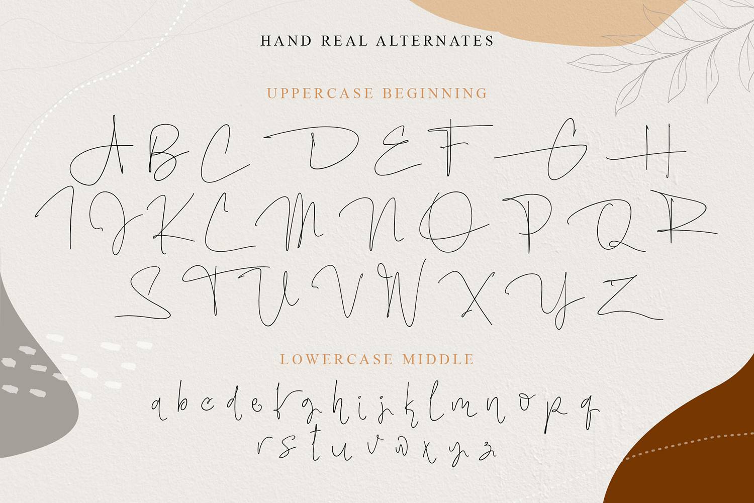 Hand Real Font sample