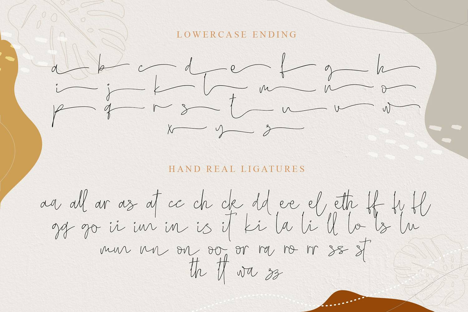 Hand Real Font sample