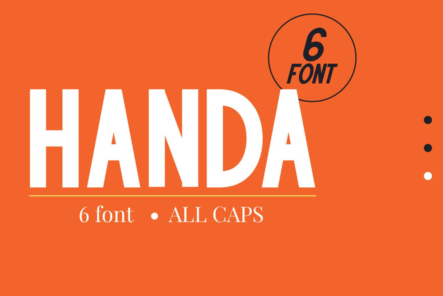 Handa Font sample