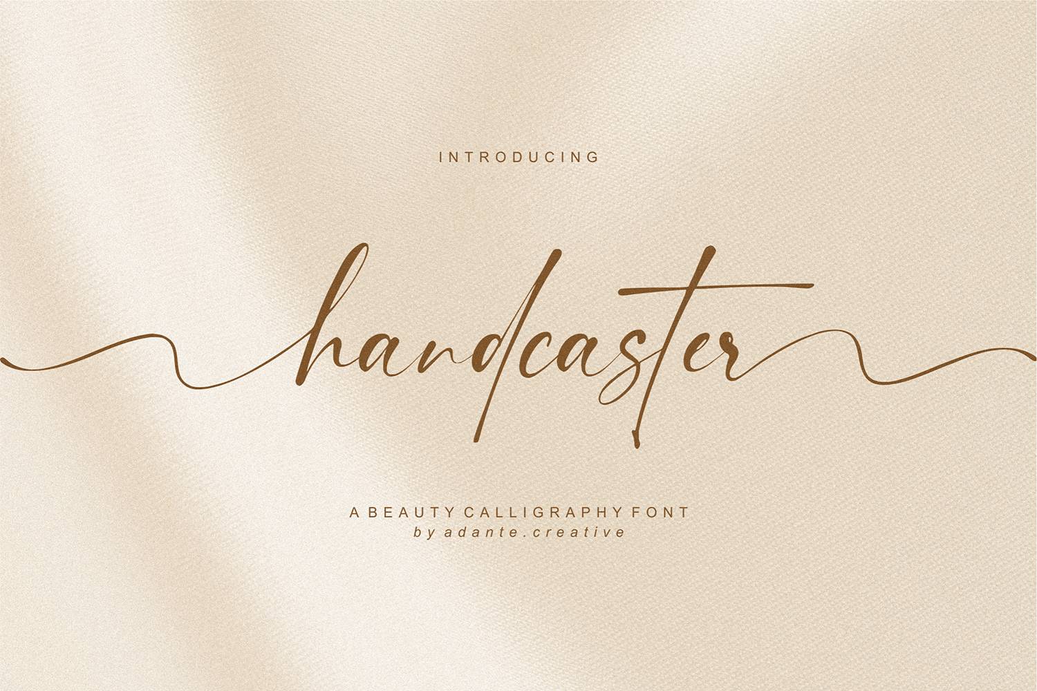 Handcaster Font sample
