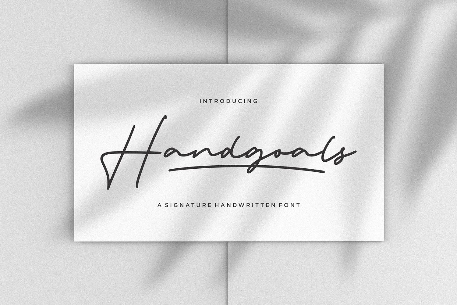 Handgoals Font sample