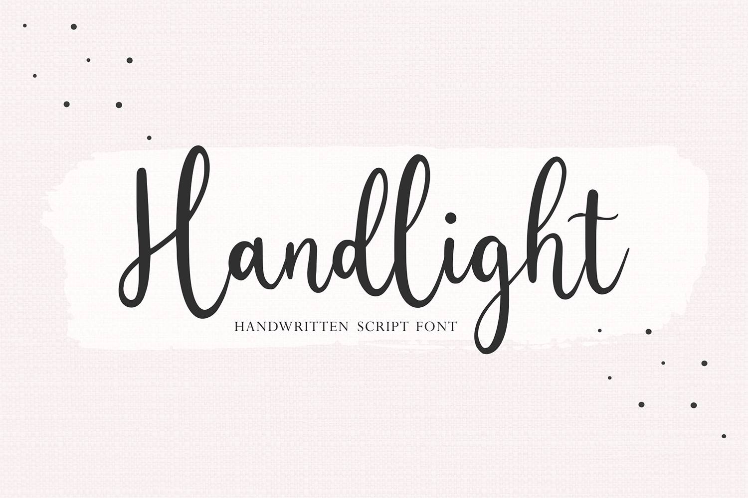 Handlight Font sample