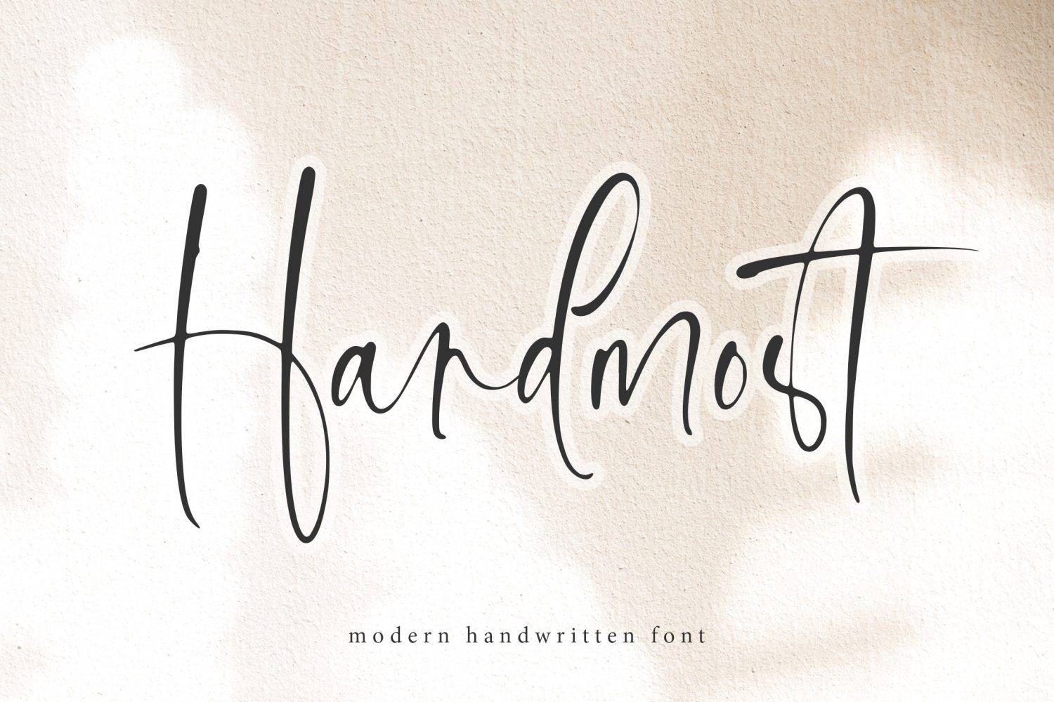 Handmost Font sample