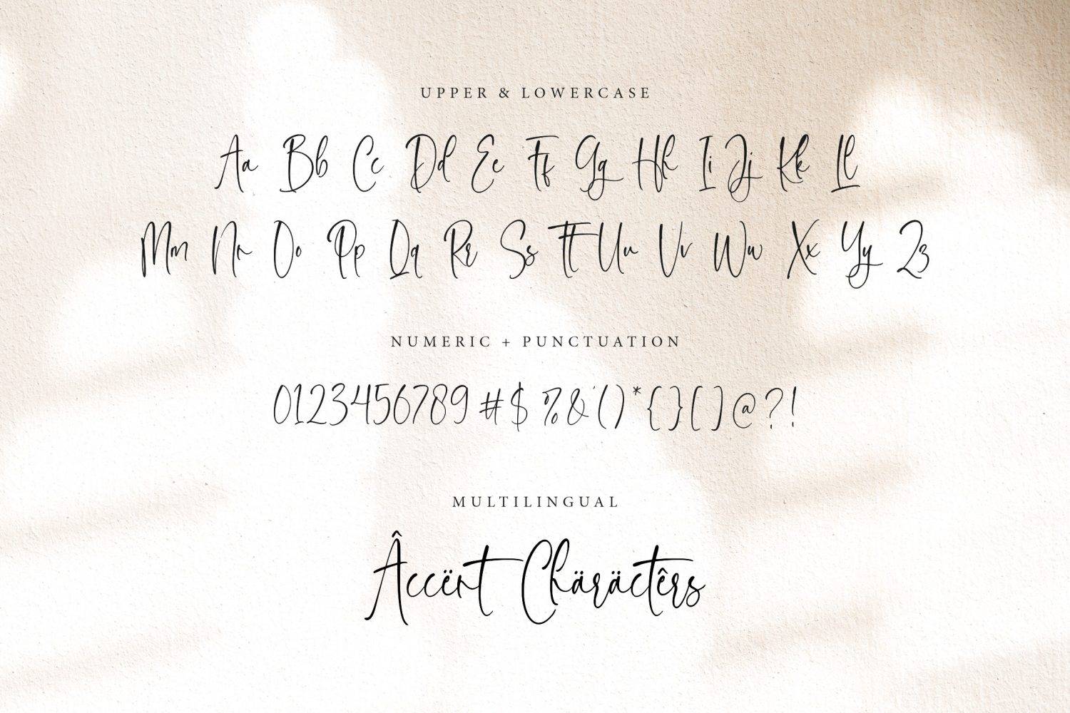 Handmost Font sample