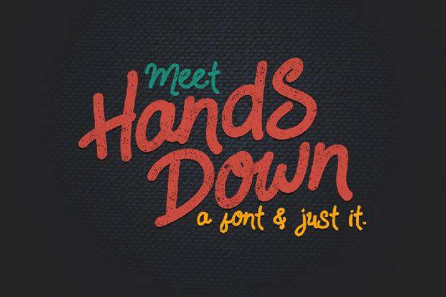 Hands-Down Typeface sample
