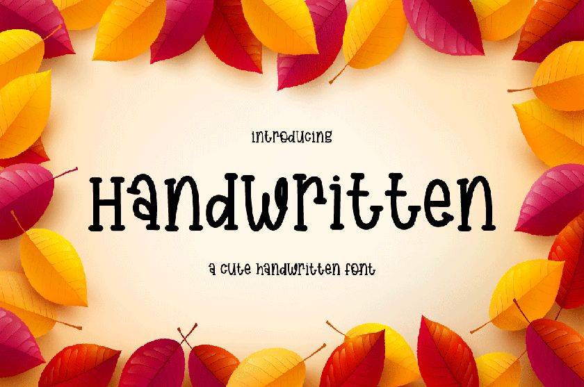 Handwritten Font sample
