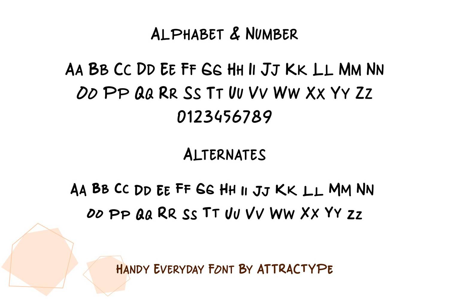 Handy Everyday Font sample