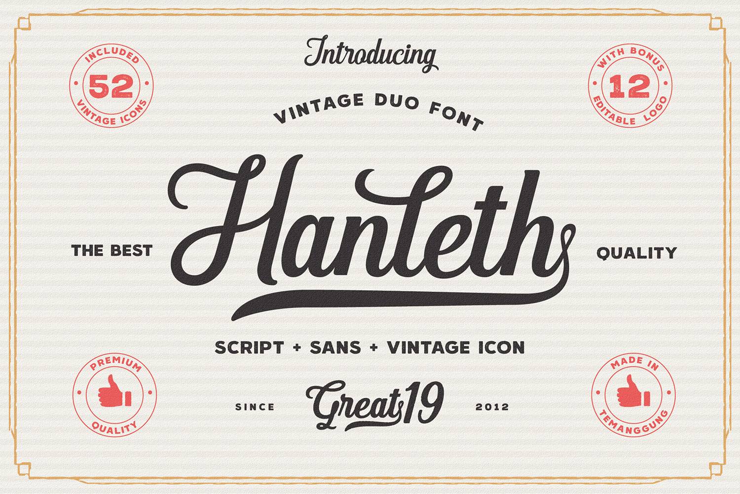 Hanleth Font sample