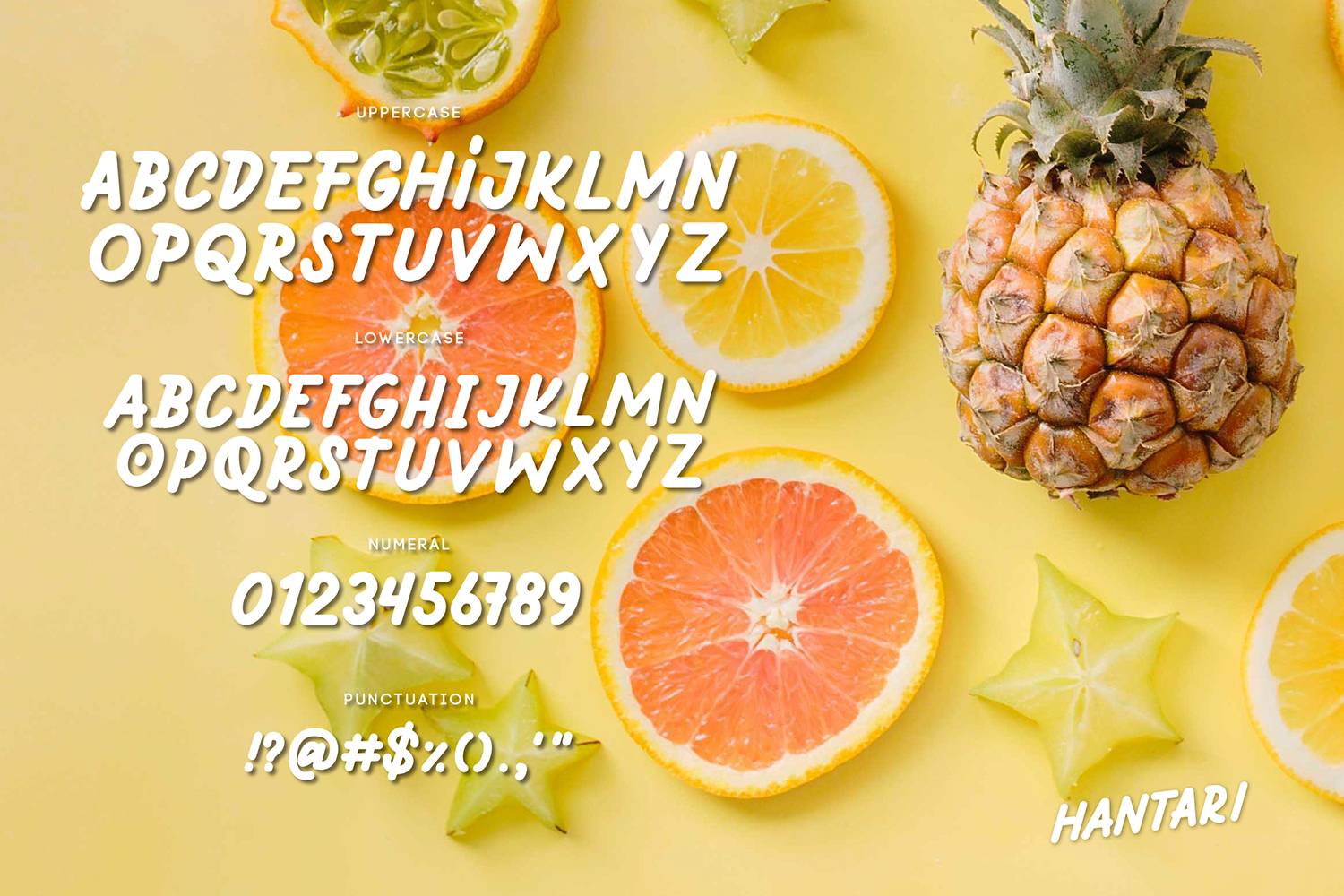 Hantari Font sample