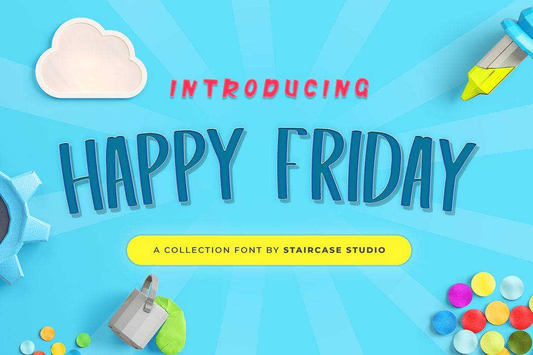Happy Friday Font sample