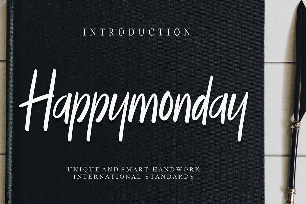 Happymonday Font sample