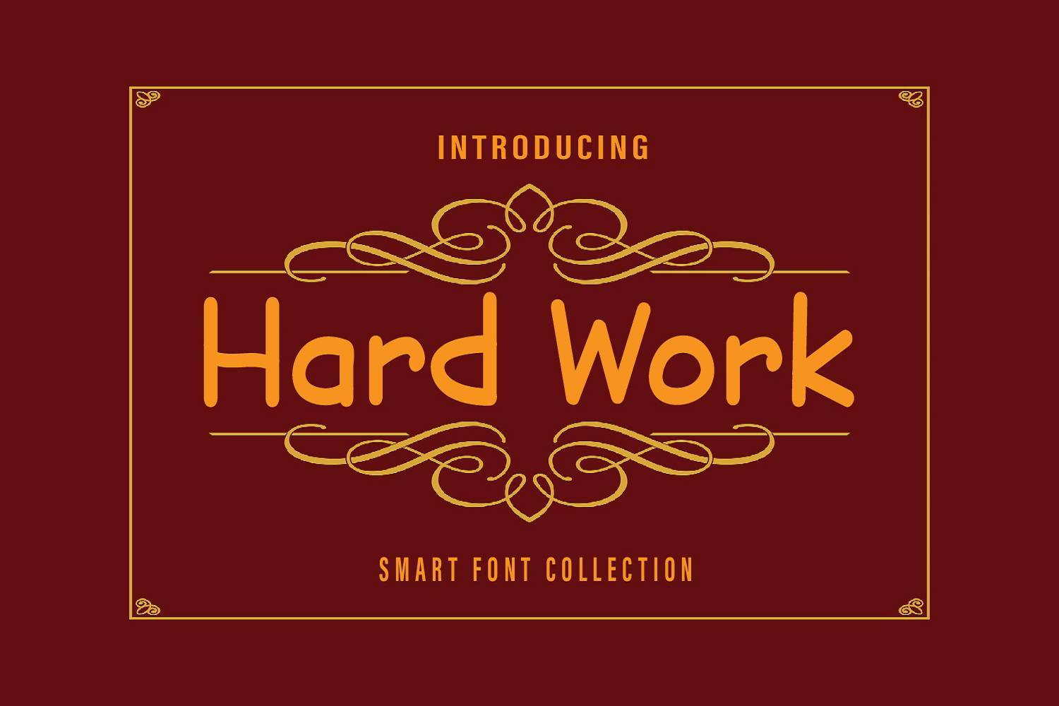 Hard Work Font sample