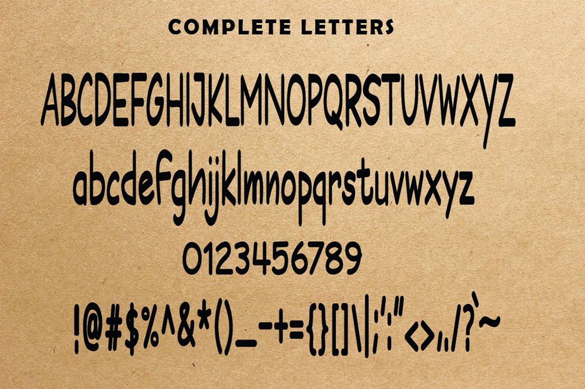 Hard Work Font sample