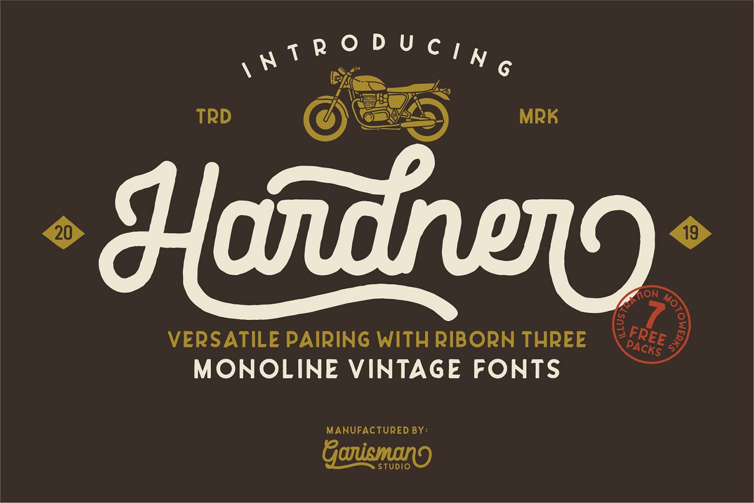 Hardner Retro Font sample