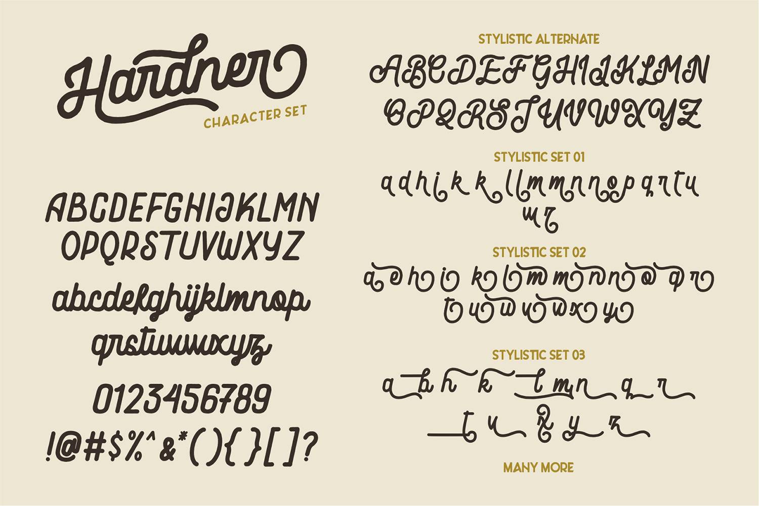 Hardner Retro Font sample
