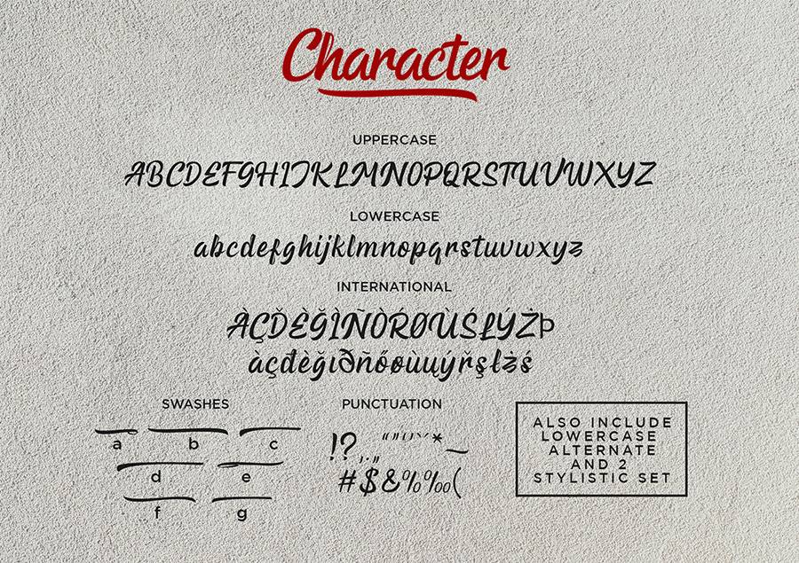 Hardwork Bold Script Font sample