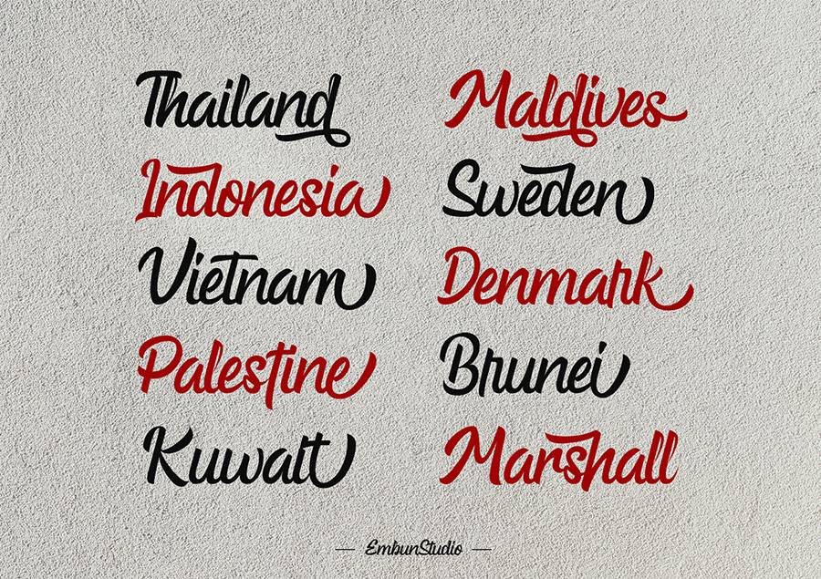 Hardwork Bold Script Font sample