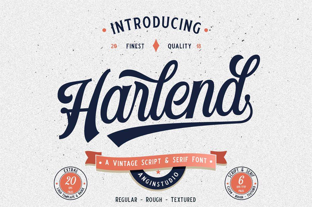 Harlend Script Font sample