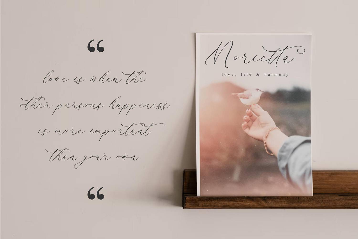 Harlyetta Mordila Font sample
