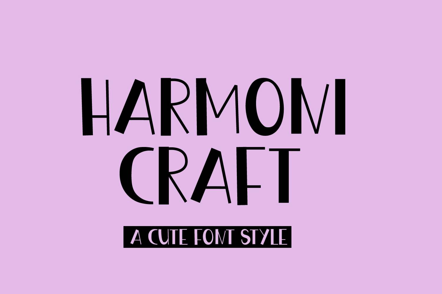 Harmoni Craft Font sample