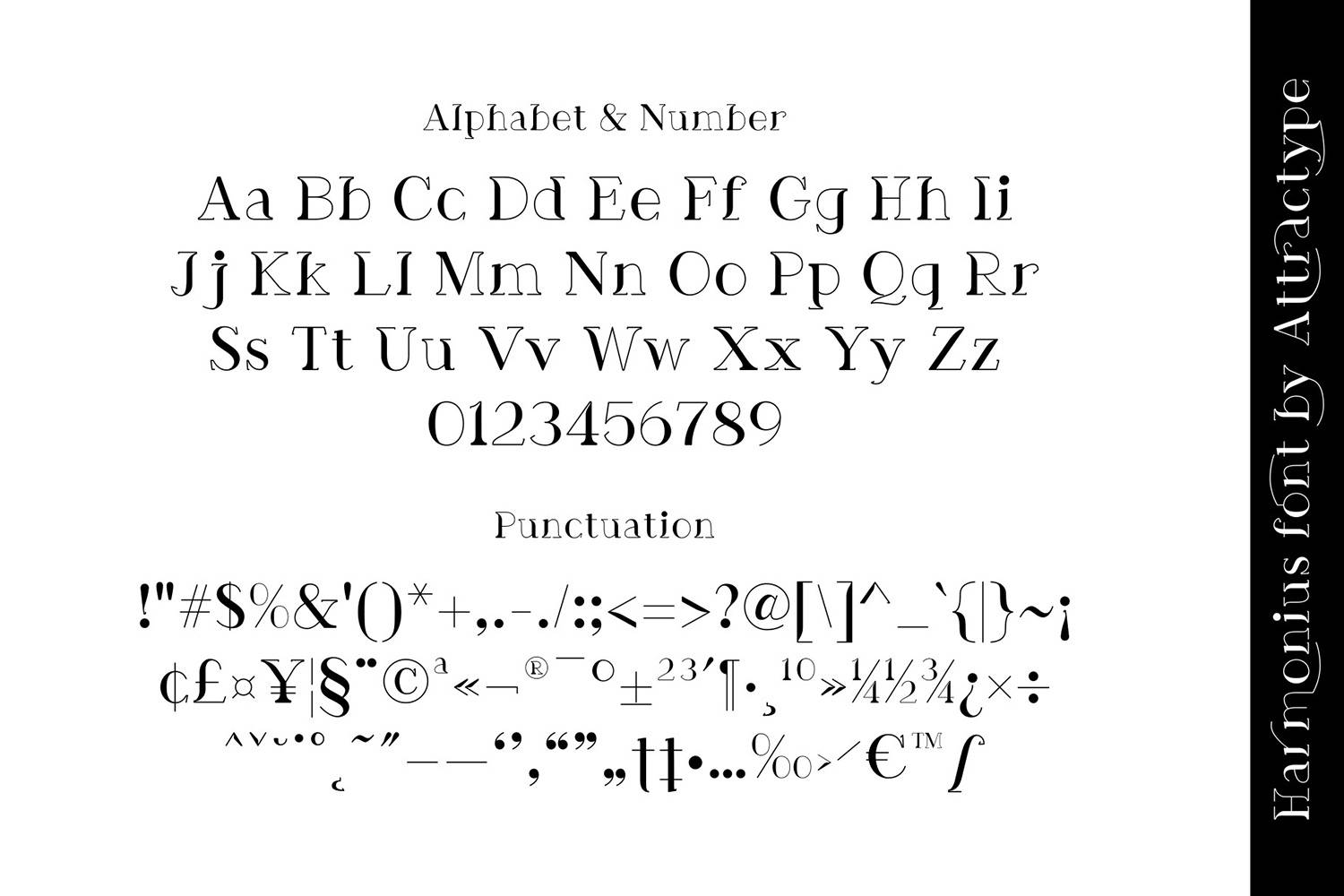 Harmonius Font sample