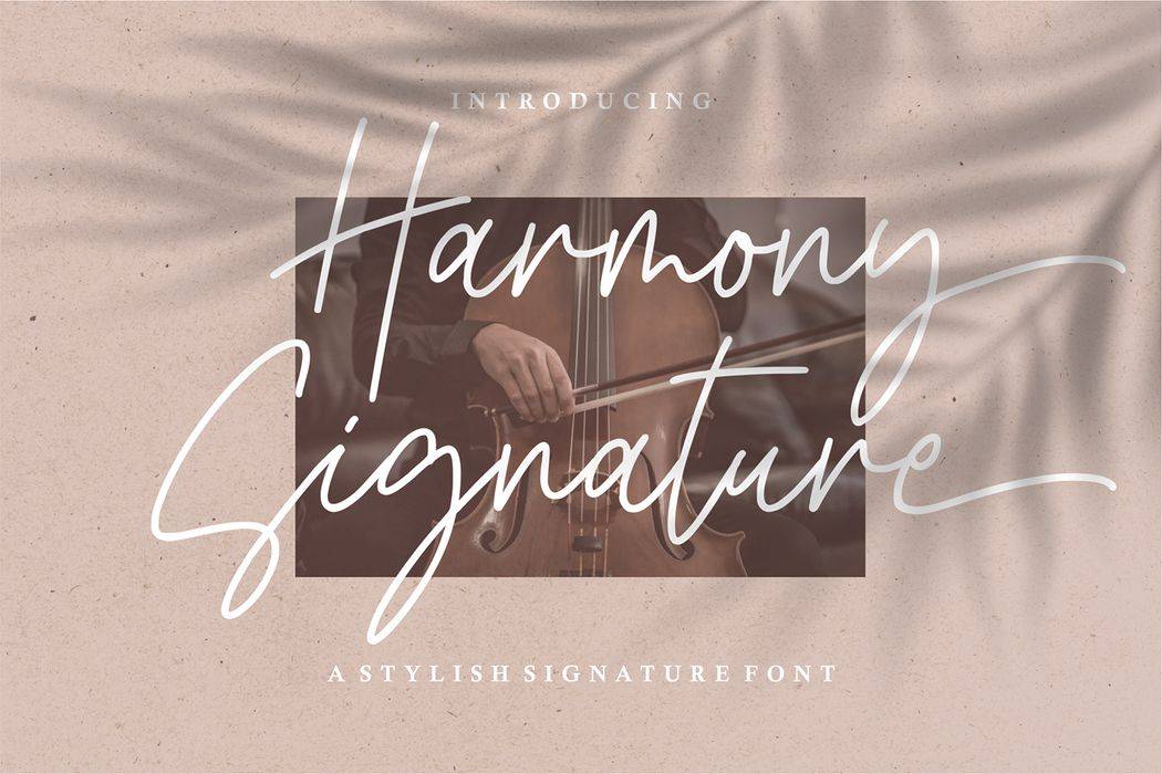 Harmony Signature Font sample