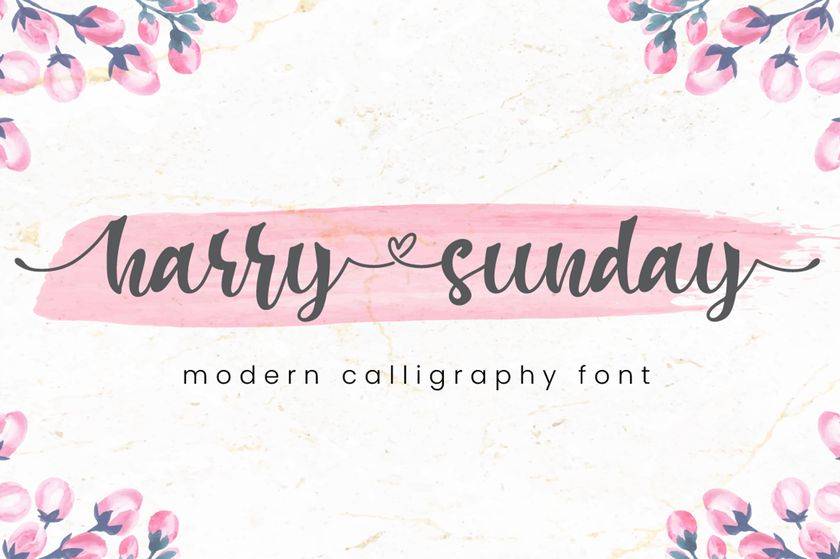Harry Sunday Font sample