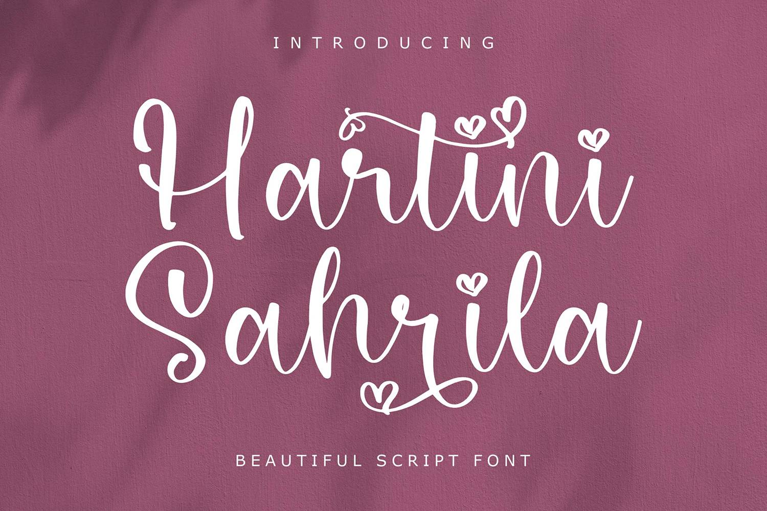 Hartini Sahrila Font sample